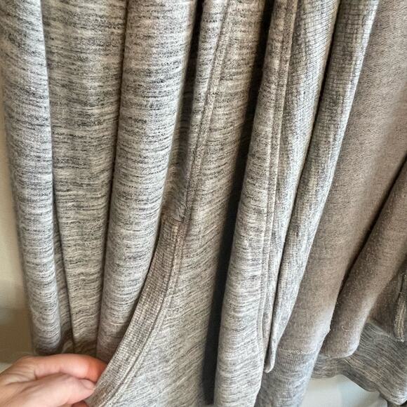 Athleta Spacedye Gray Pranayama Wrap Open Front Cardigan - size Small Petite - Picture 6 of 7